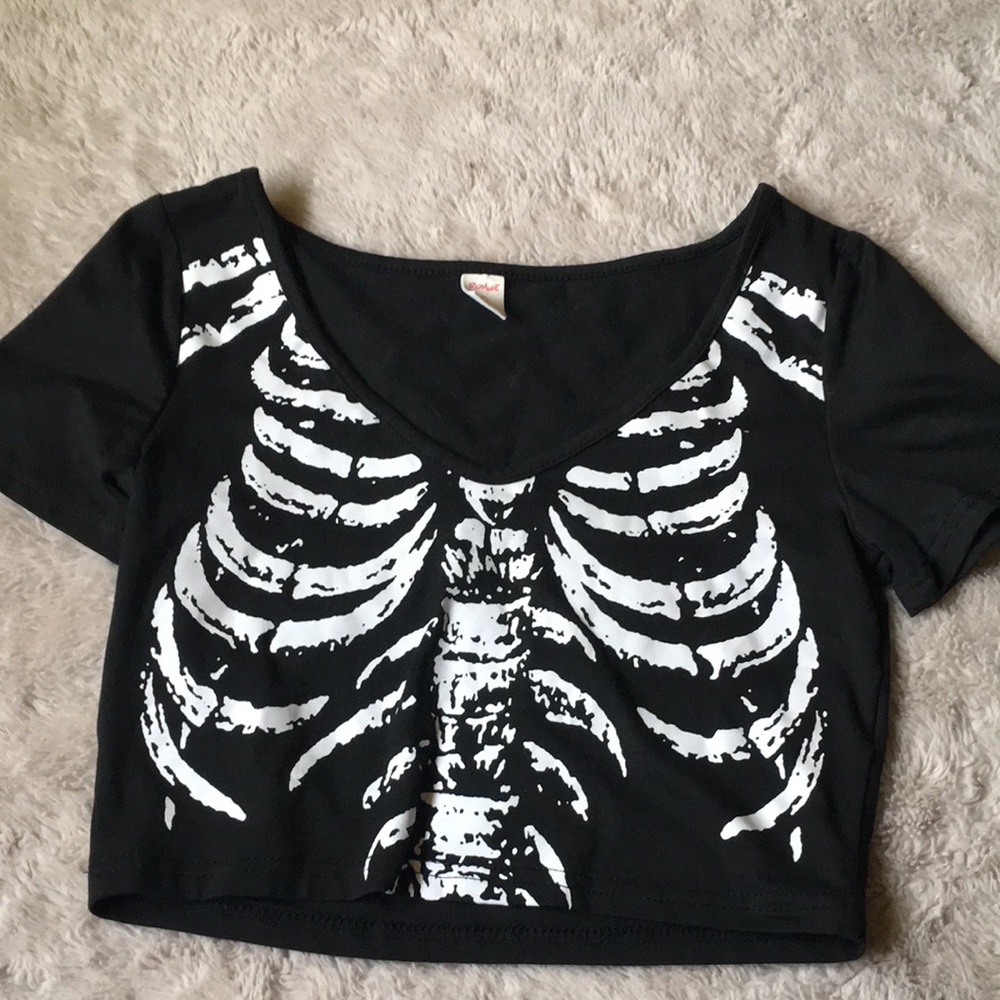 Skeleton crop top